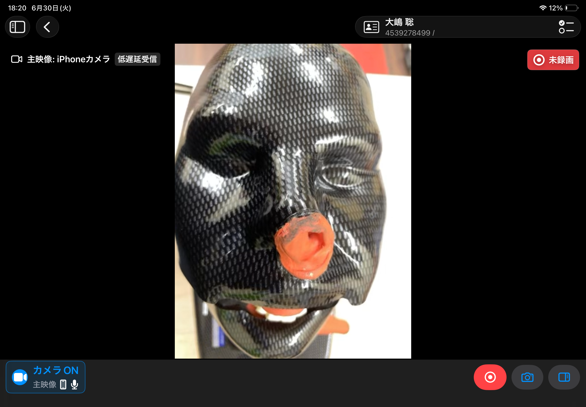 リモートビュー受信画面